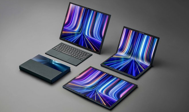 Asus released a 17-inch laptop with a folding OLED display