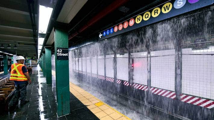 subway station "Seventh Avenue" in Manhattan